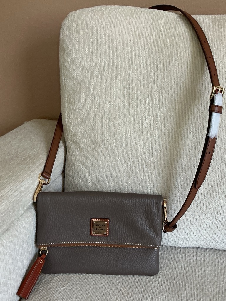 Dooney & Bourke Grayish Leather Crossbody Bag